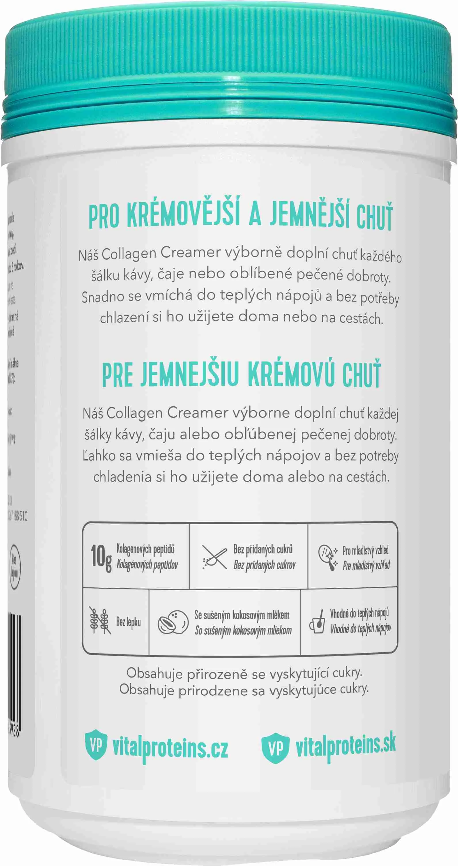 Vital Proteins Collagen Creamer Kokos kolagén v prášku 293g 1×293 g, dochucovadlo do kávy