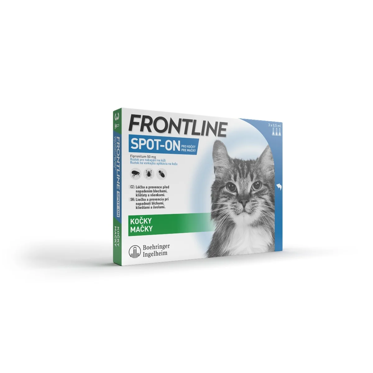 FRONTLINE spot-on roztok pre mačky 3x0,5 ml