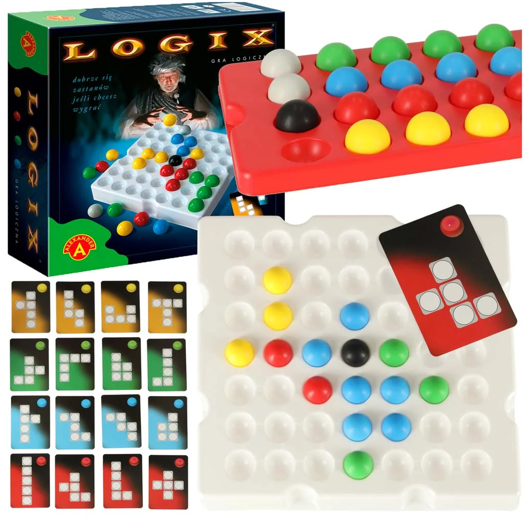 Logix – priestorová stolová hra pre 2–4 hráčov s farebnými guľôčkami