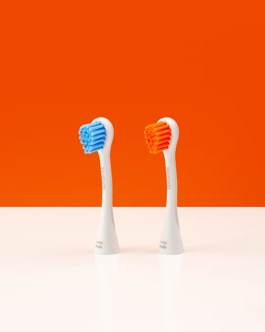 CURAPROX Hydrosonická náhradná hlavica PRO sensitive - modrá/oranžová 2 ks