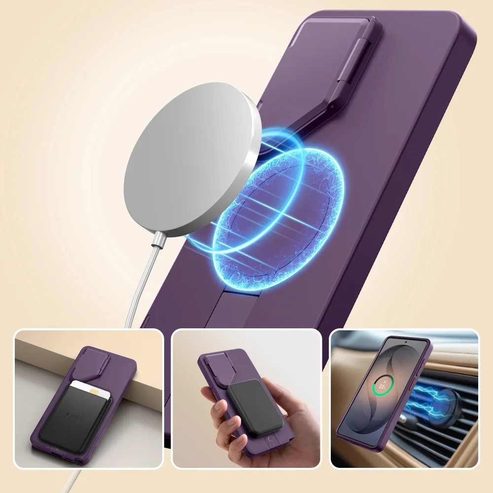 Tech-Protect Kevlar Aura MagSafe kryt na Samsung Galaxy S26 Ultra, fialový lový