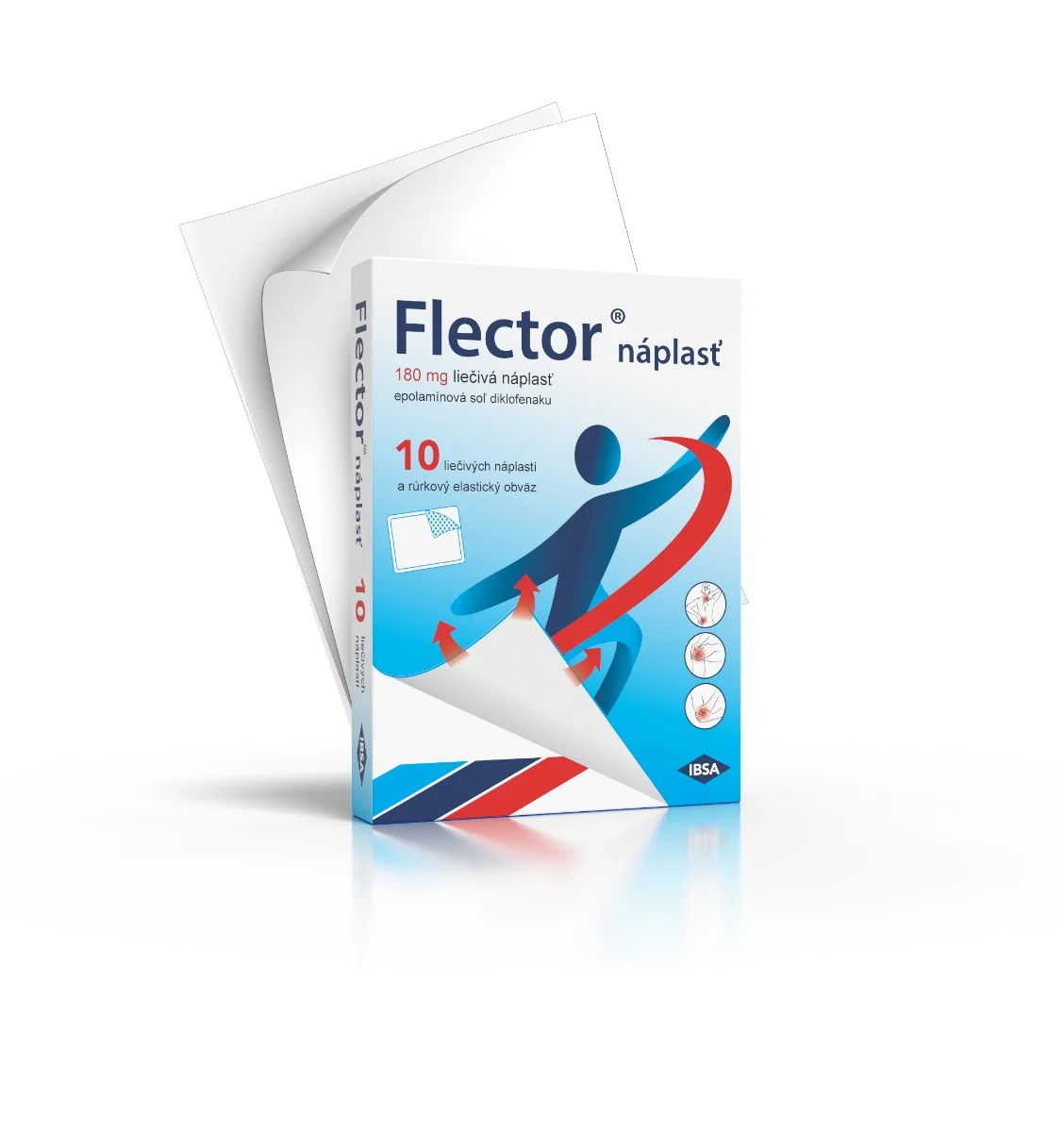 Flector náplasť 1×10 ks, liečivé účinky