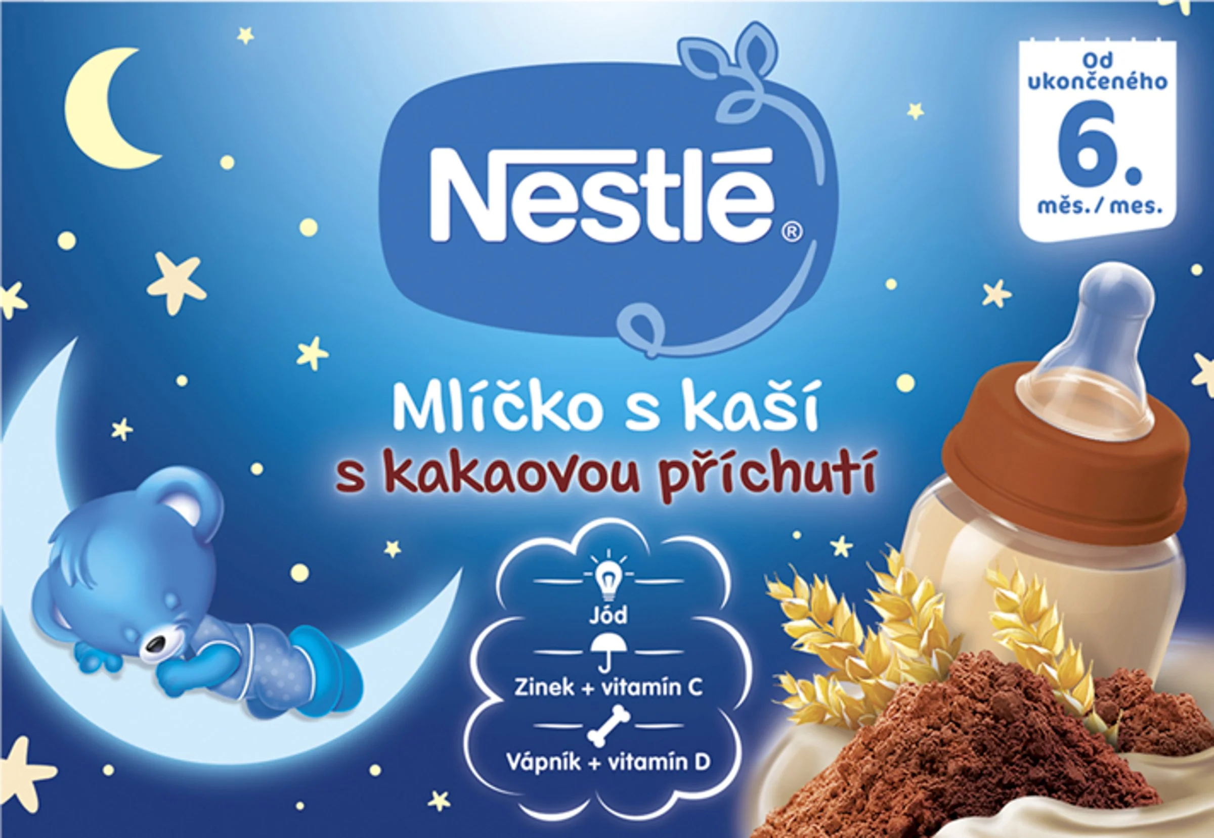 Nestlé Mliečko s kašou KAKAOVÉ od ukonč. 6. mesiaca, 2x200 ml (400 ml)