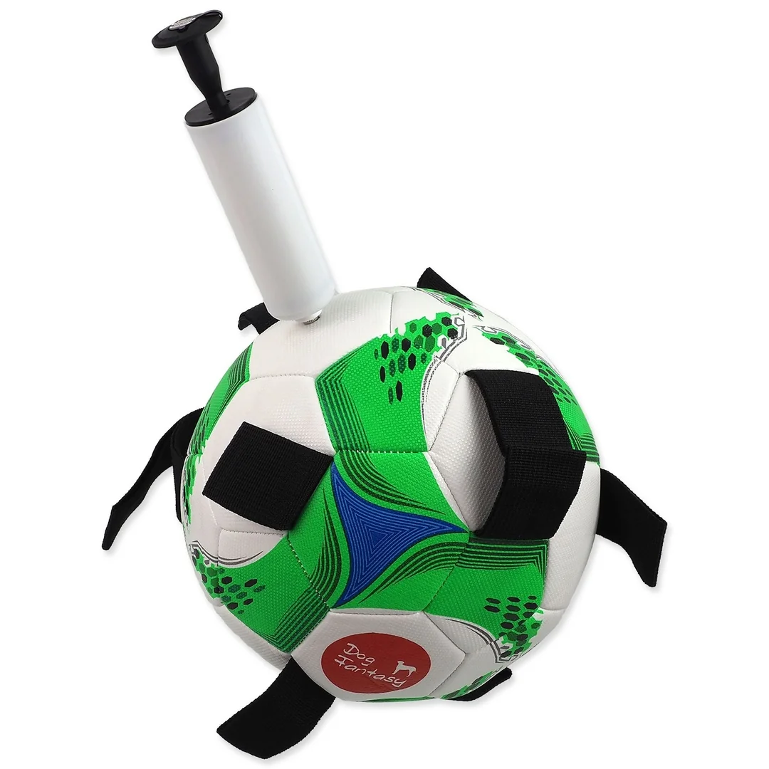 Hračka Dog Fantasy futbalová lopta s držadlami pre psov 22cm