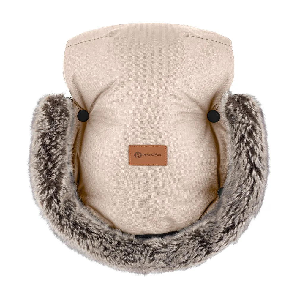 Petite&Mars Rukávnik rukavice na kočík Furry Rose Petal