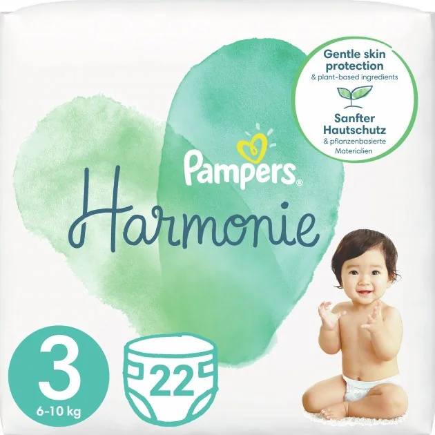 Pampers Harmonie S3 1×22 ks, veľkosť S3, detské plienky 6-10 kg