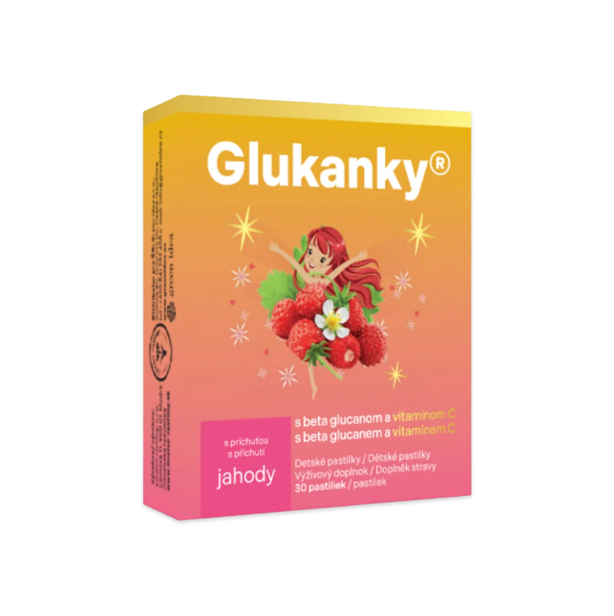 Glukánky – detské pastilky s príchuťou jahody 30 ks – Green idea