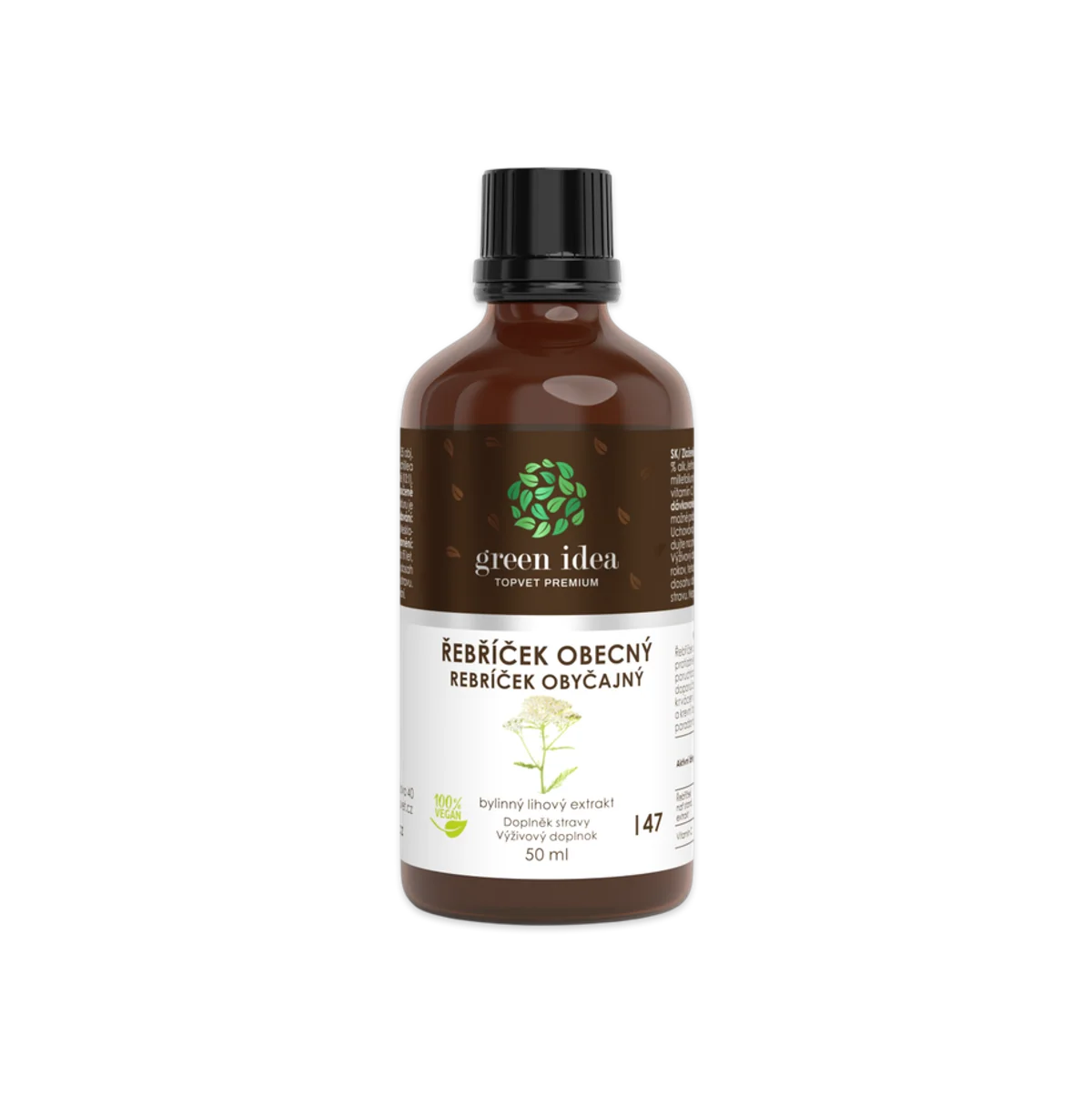 Rebríček obyčajný tinktúra – kvapky 50 ml – Green idea