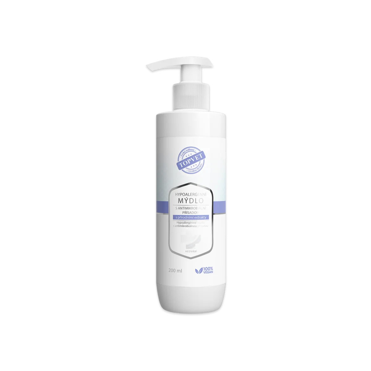 Hypoalergénne mydlo s antimikrobiálnou prísadou s prírodnými extraktmi 200 ml – Green idea