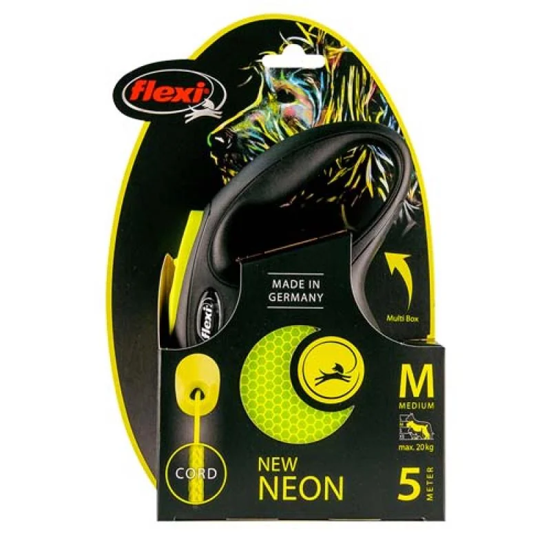 flexi New Neon lanko M 5m žltá do 20kg