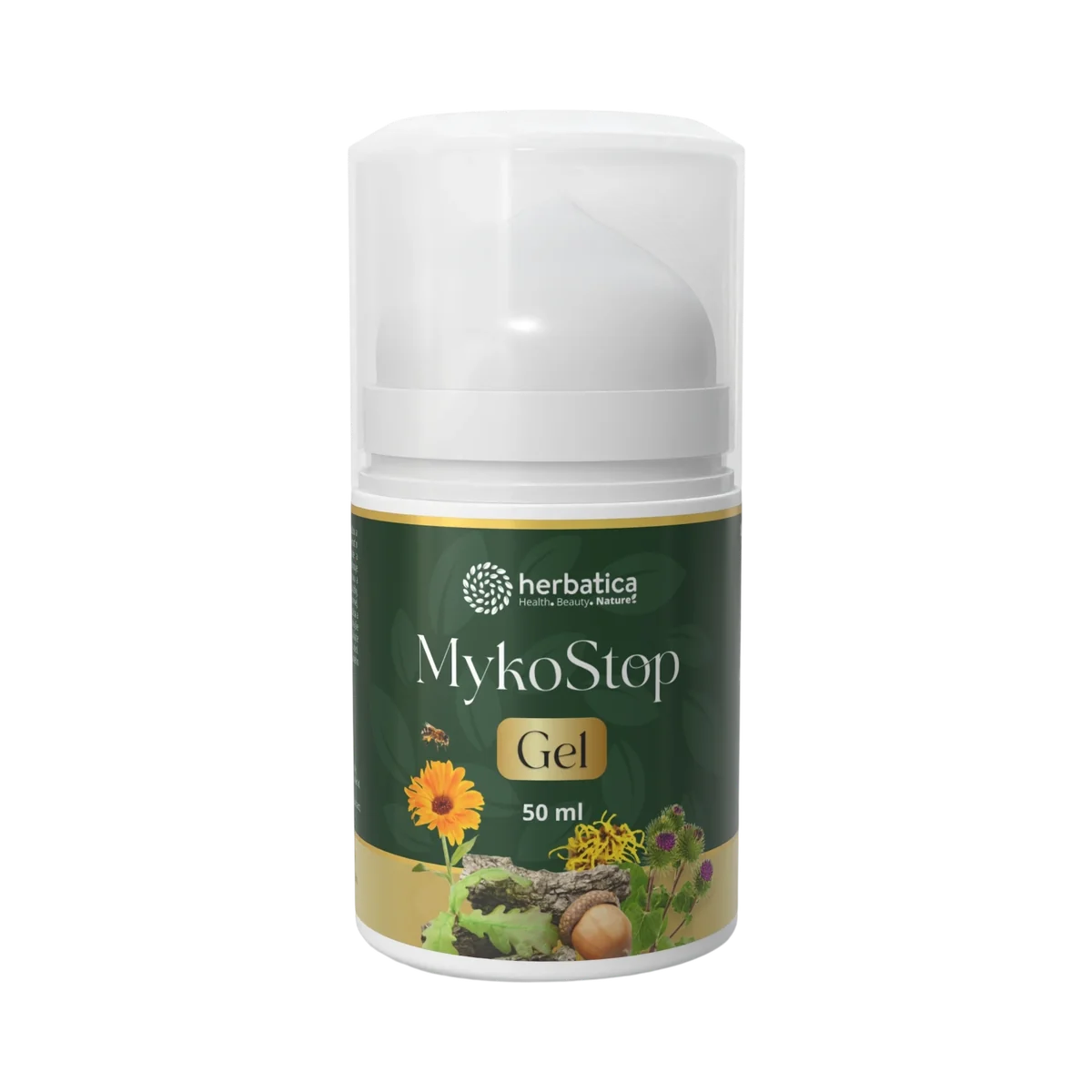 MykoStop Gel - antimykotický regeneračný gél na pokožku a nechty - 50 ml - Herbatica