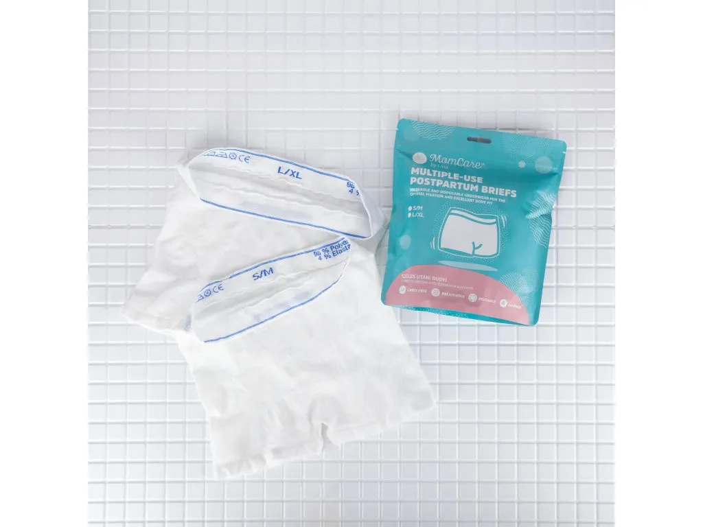 MomCare Popôrodné nohavičky na viacnásobné použitie veľ. L-XL 4ks 1×4 ks