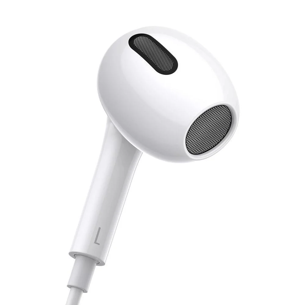 Káblové slúchadlá do uší s USB Type-C a mikrofónom - Biela 1 x 1 kus, moderný dizajn