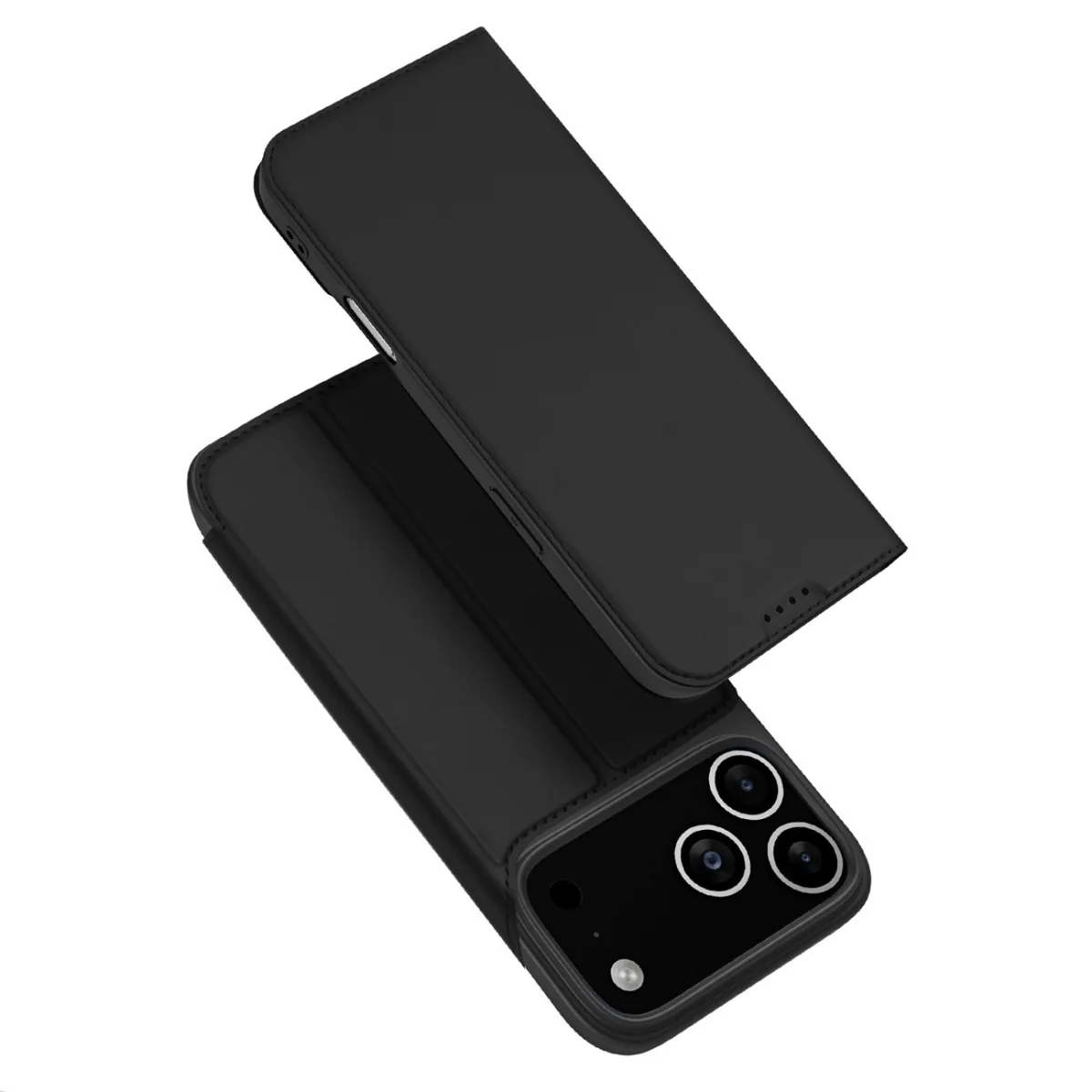 Dux Ducis Skin Pro knižkové puzdro na iPhone 17 Pro, čierne