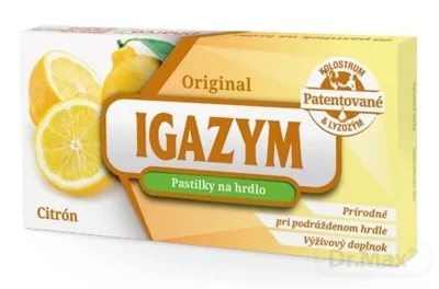 IGAZYM 1×20 ks, citrónové pastilky