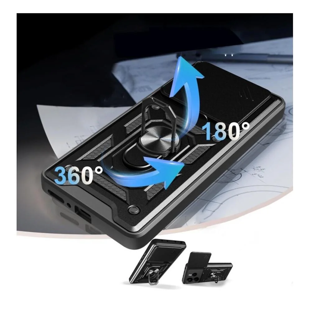 Pancierové puzdro pre Xiaomi Redmi Note 14 4G - Čierna