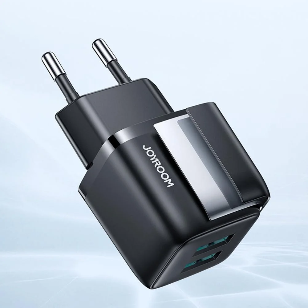 Sieťová nabíjačka - 2 x USB + rýchle nabíjanie 12W, 2,4A - Čierna H28091