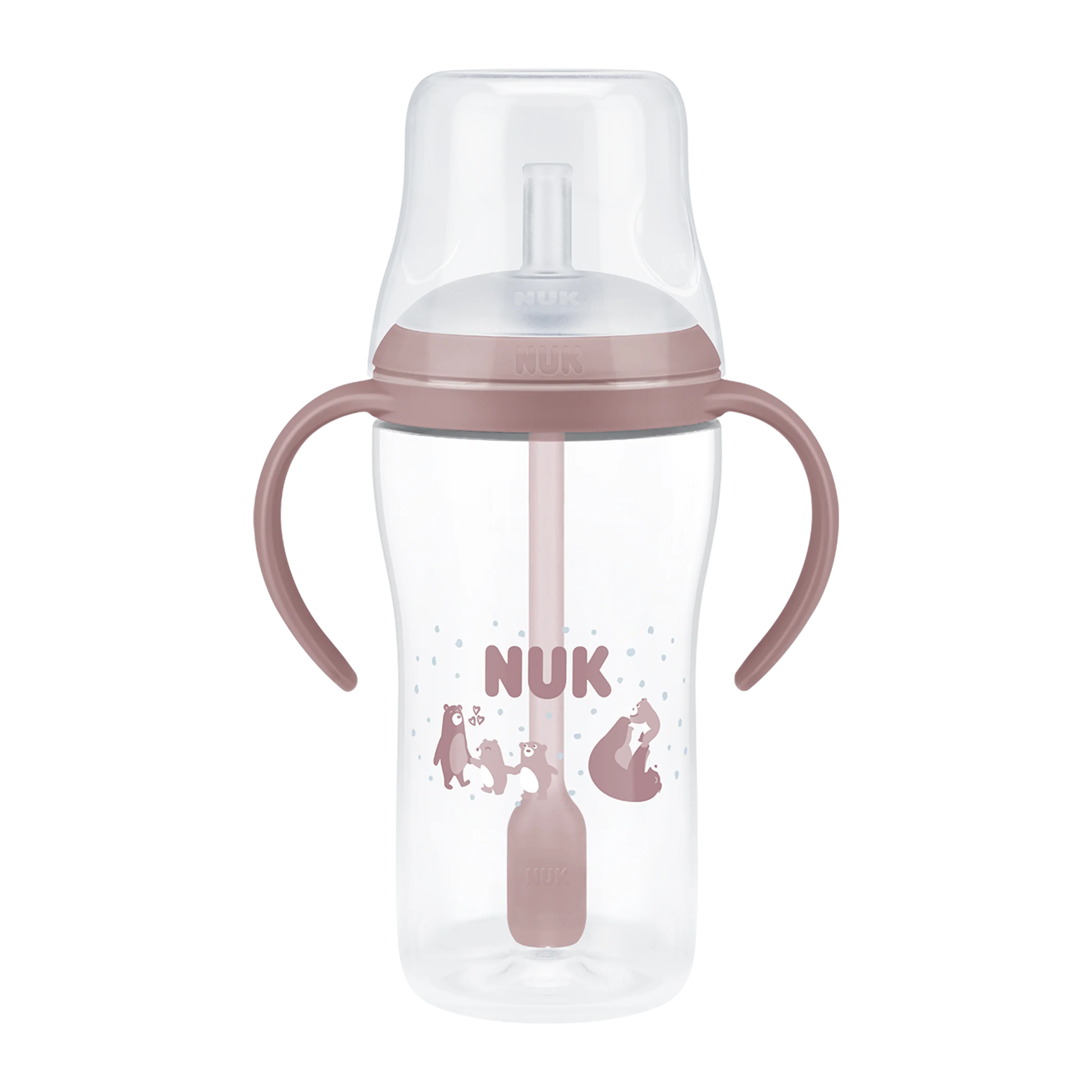 NUK flaša na uč. Perfect Match slamka BEAR 260 ml 1 ks