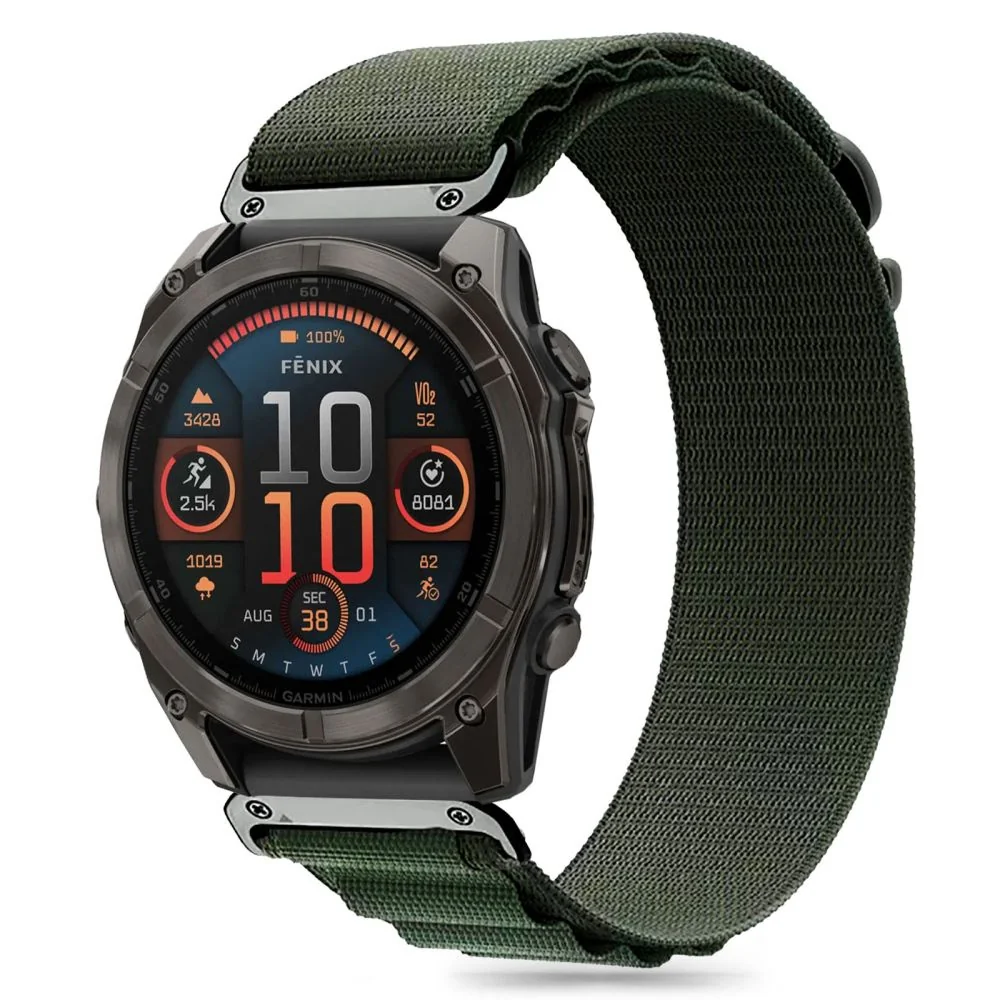 Tech-Protect Nylon Pro remienok na Garmin Fenix 5x / 5x Plus / 6x / 6x Pro / 7x / 8 51mm, olive