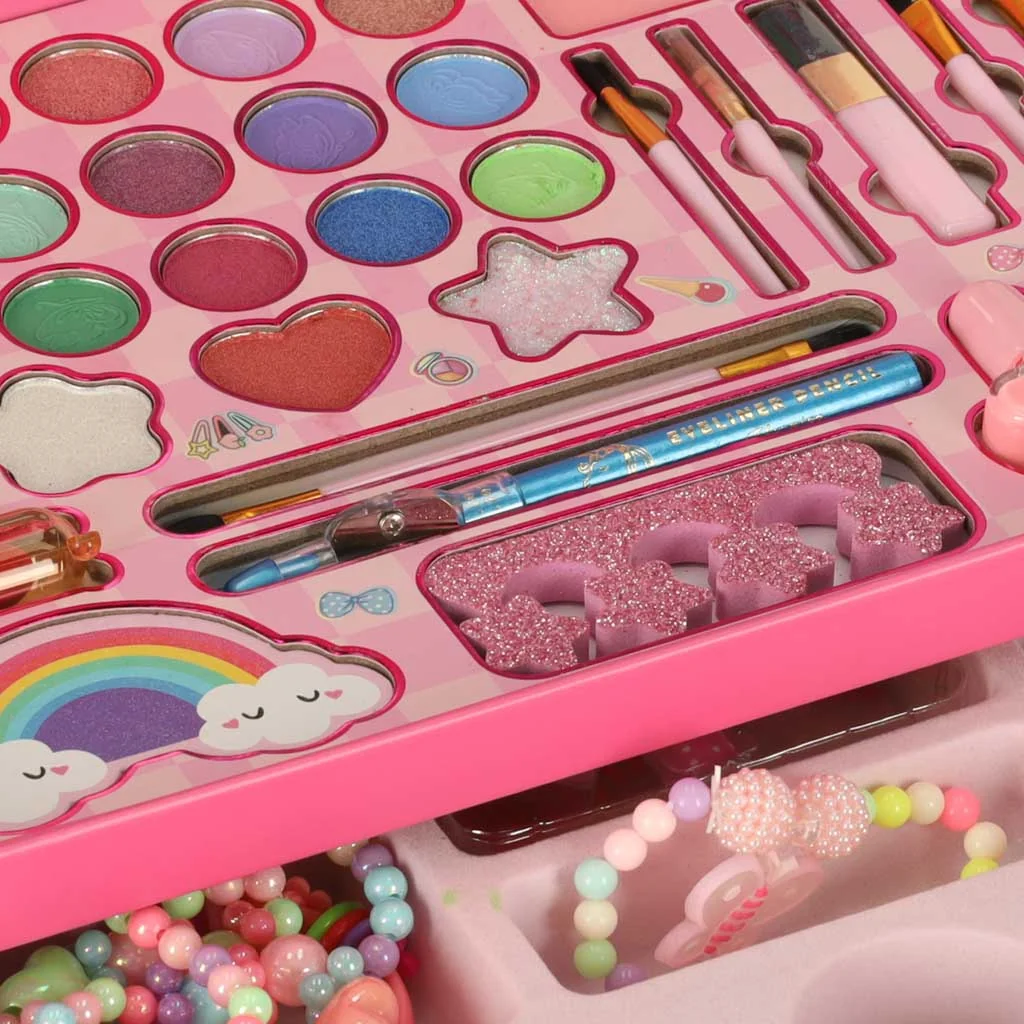 Kufrík make up pre deti siréna kozmetika a nechty paletky a laky