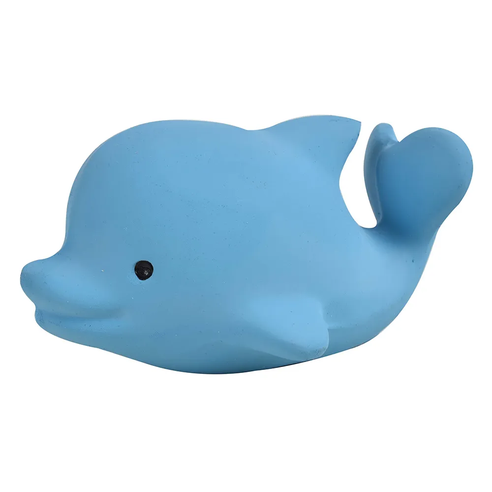 Tikiri Ocean Buddies - hrkálka a hryzátko z prírodnej gumy delfín