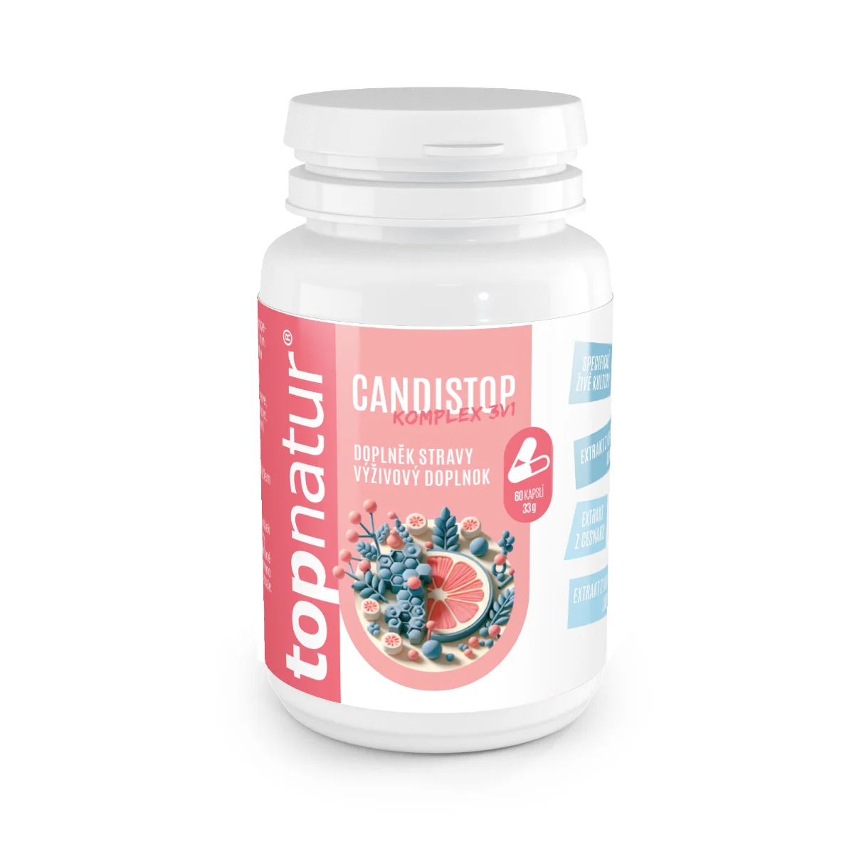 topnatur CANDISTOP 1×60 cps, výživový doplnok