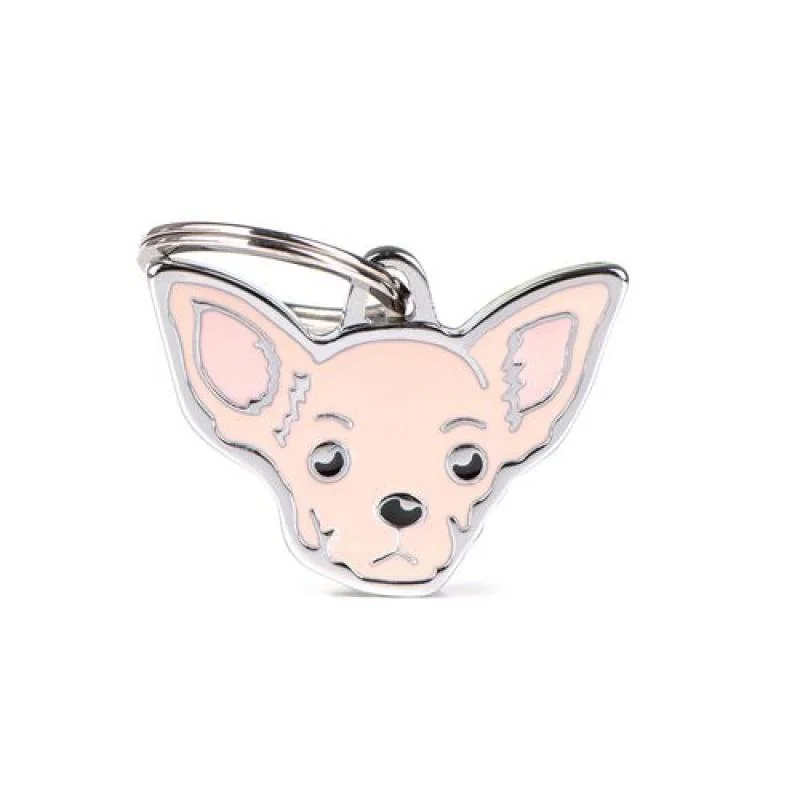 MF CREAM CHIHUAHUA gravírovateľný prívesok 2,2x3cm