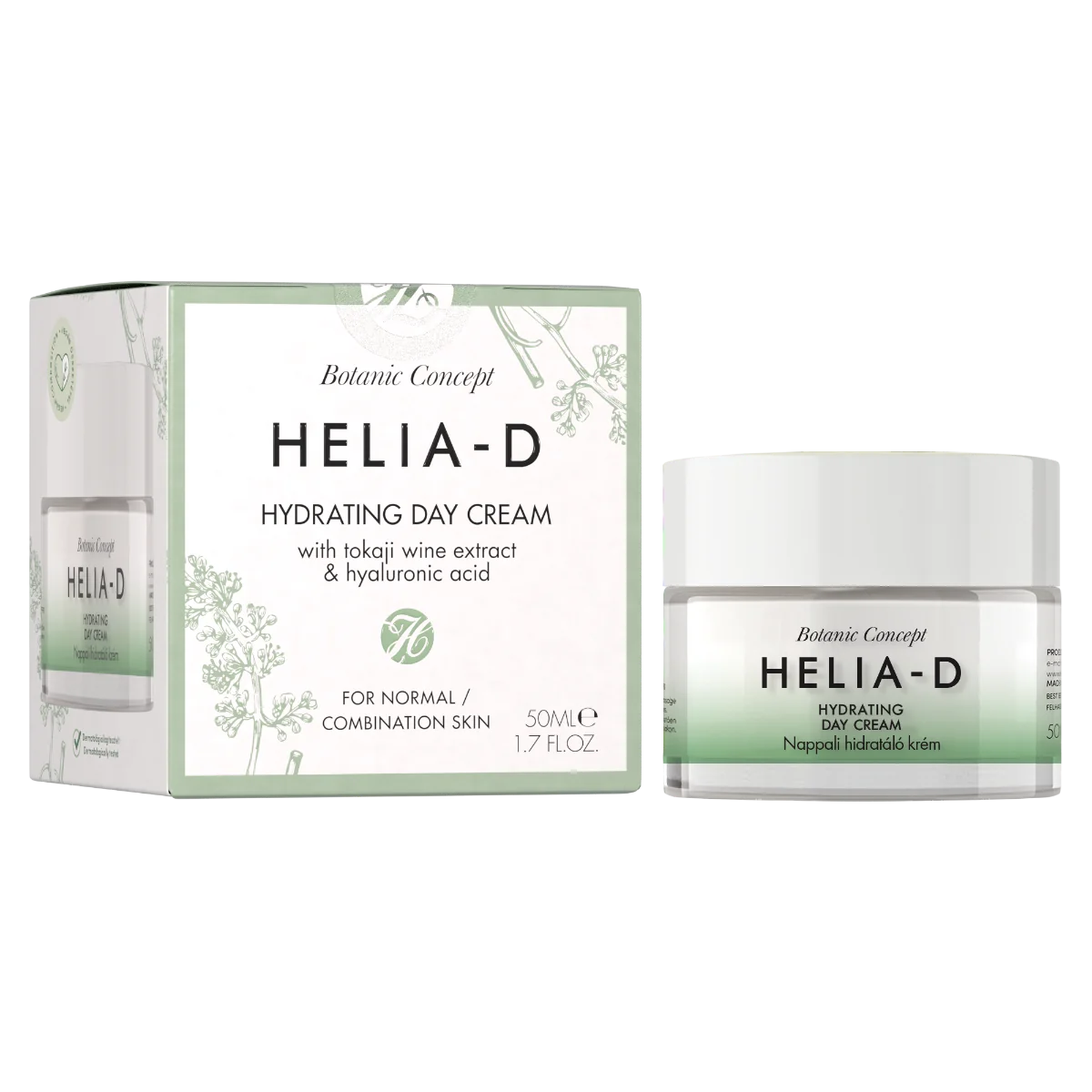 Helia_D Botanic Concept Hydratačný Denný Krém Pre Normalnu Pleť 1×50 ml, krém pre normálnu pleť