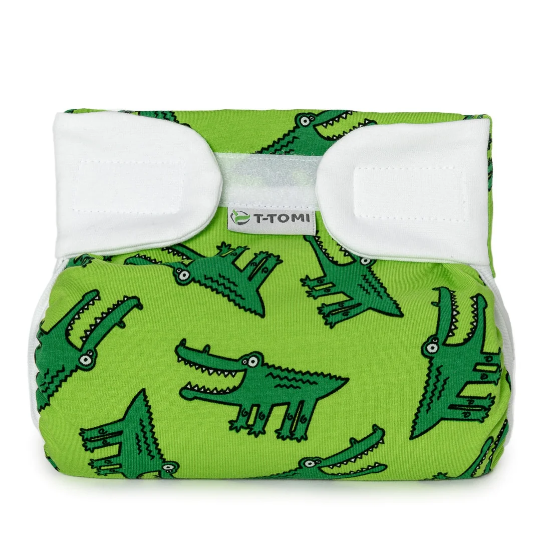 T-TOMI Ortopedické abdukčné nohavičky - suchý zips Crocodiles (5-9kg)