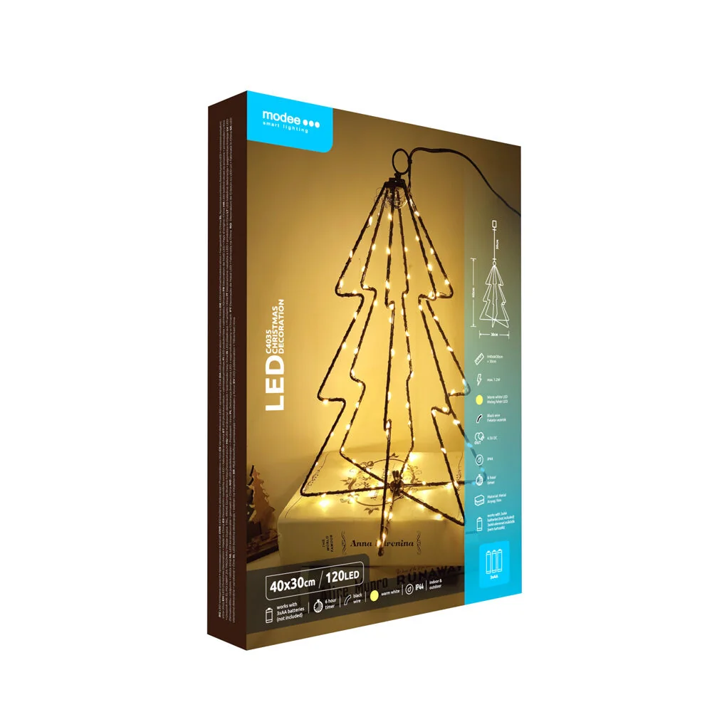 Modee Lighting LED dekorácia C4035 stromček 3xAA batérie