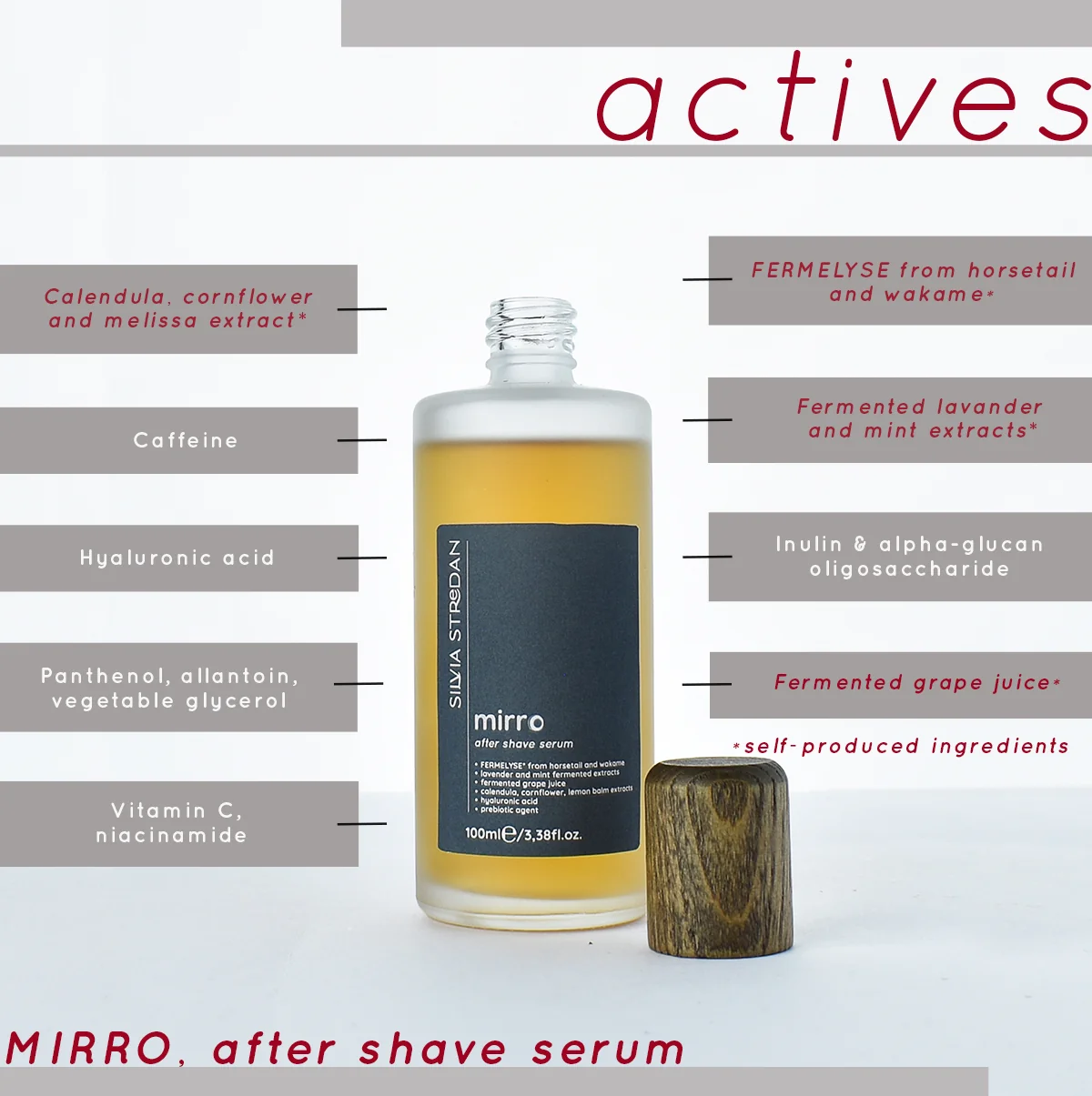 MIRRO, sérum po holení, 100ml - exkluzívna beauty-fermentovaná kozmetika, slovenský výrobok