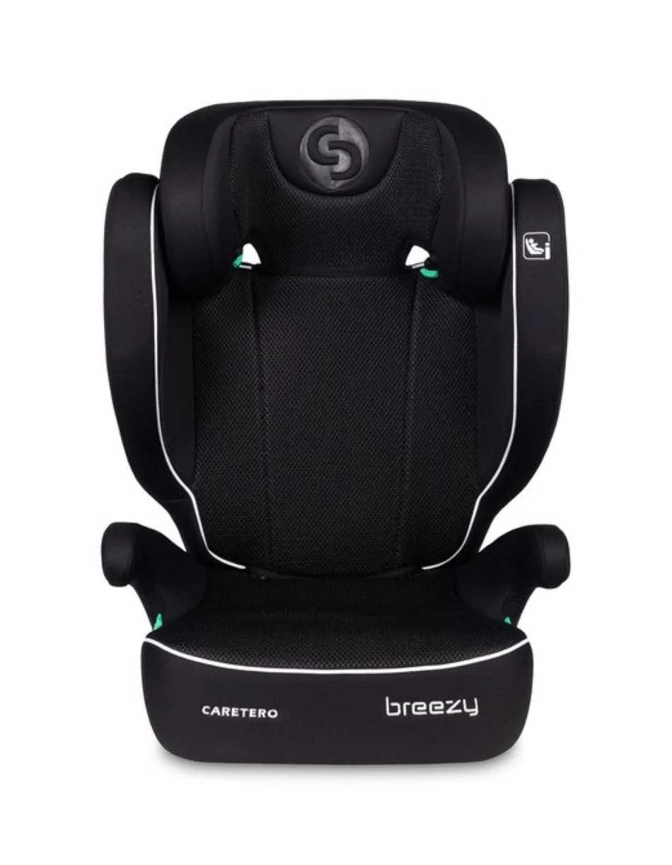 Detská autosedačka Breezy 2 v 1, 100–150 cm, čierna