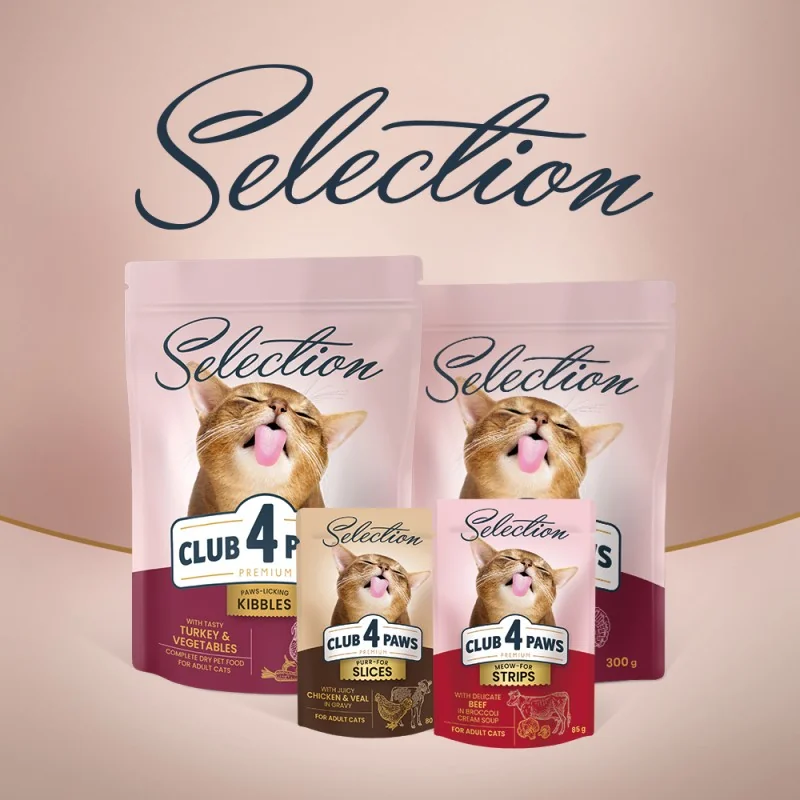 CLUB 4 PAWS Premium Plus pre mačky prúžky moriaka v smotanovej mrkvovej polievke 85g (8070)