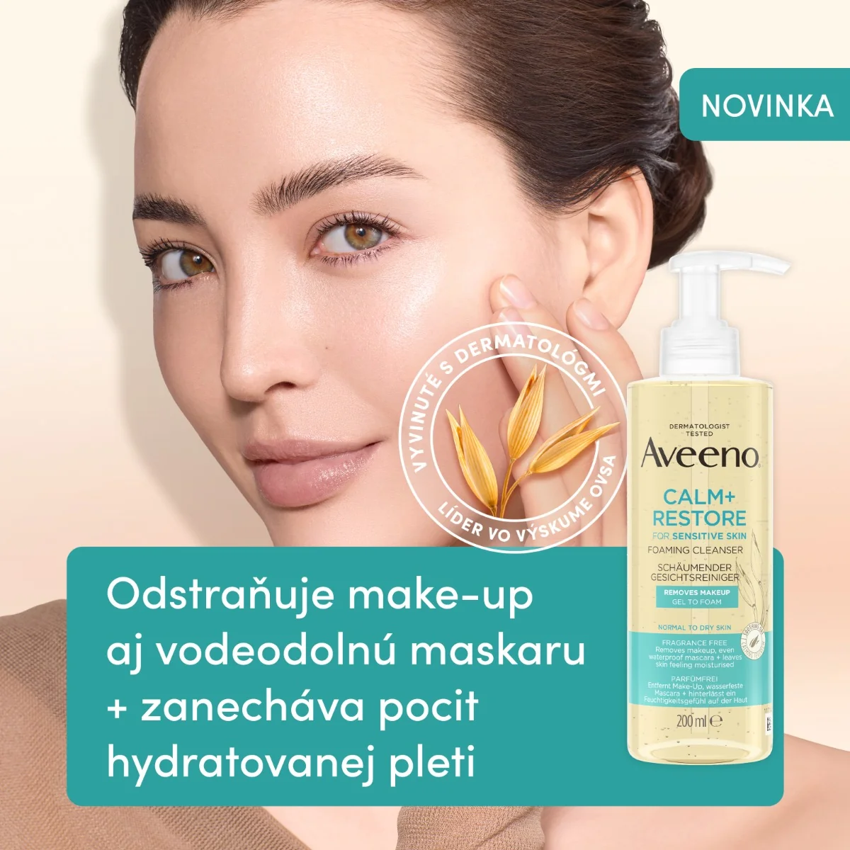 Aveeno® CALM+RESTORE™ Čistiaca pena 200 ml