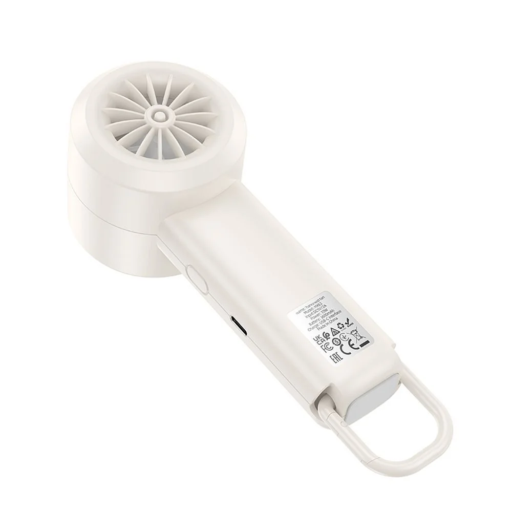 Biely prenosný ventilátor s displejom