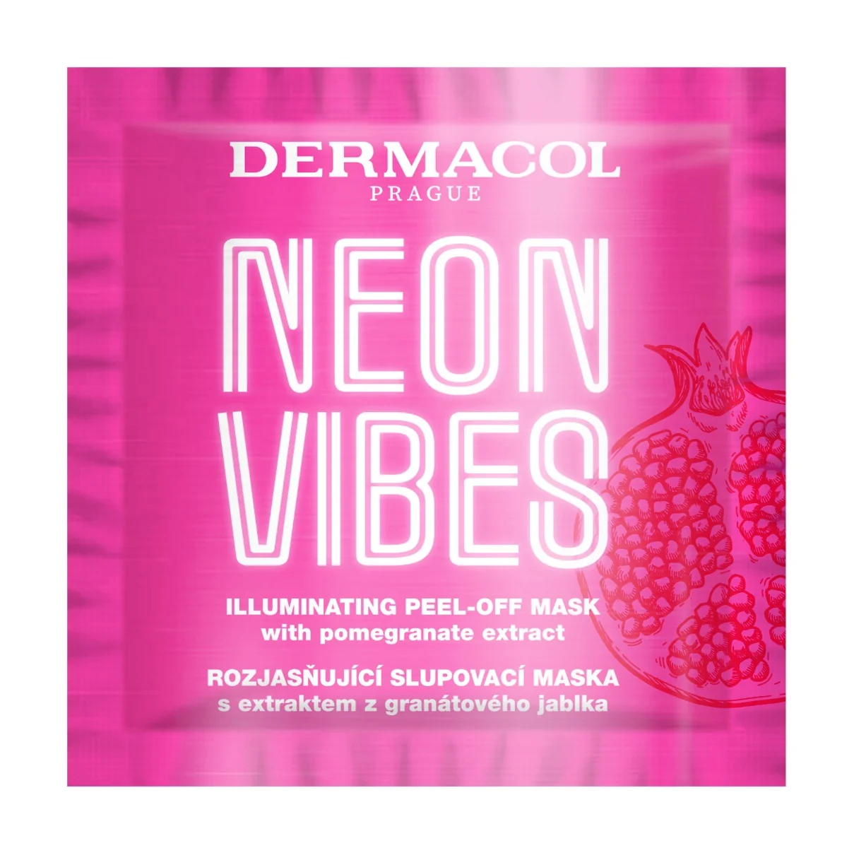 Dermacol NEON VIBES Rozjasňujúca zlupovacia maska 1×1 ks, zlupovacia maska
