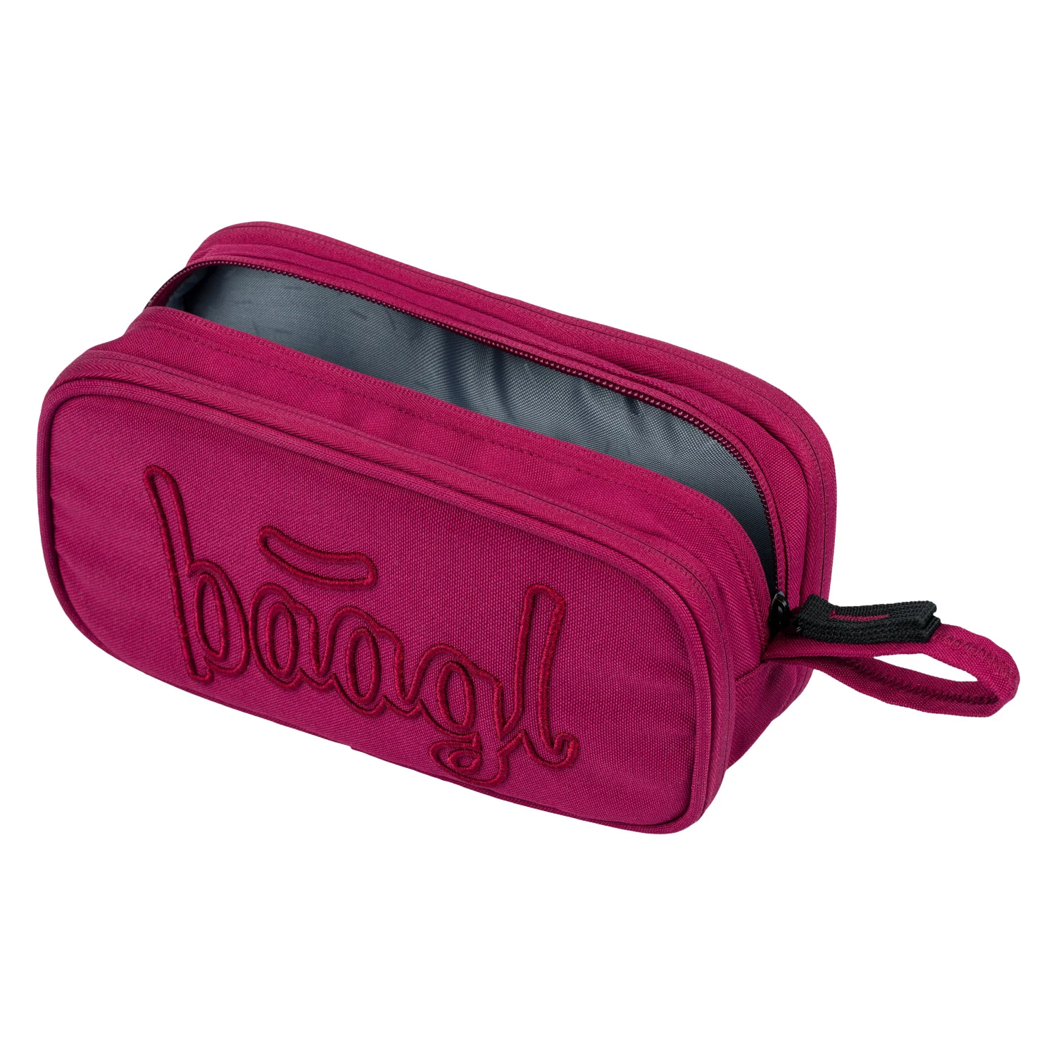 Baagl študentský peračník Etui Ruby, 3 komory červený, puzdro