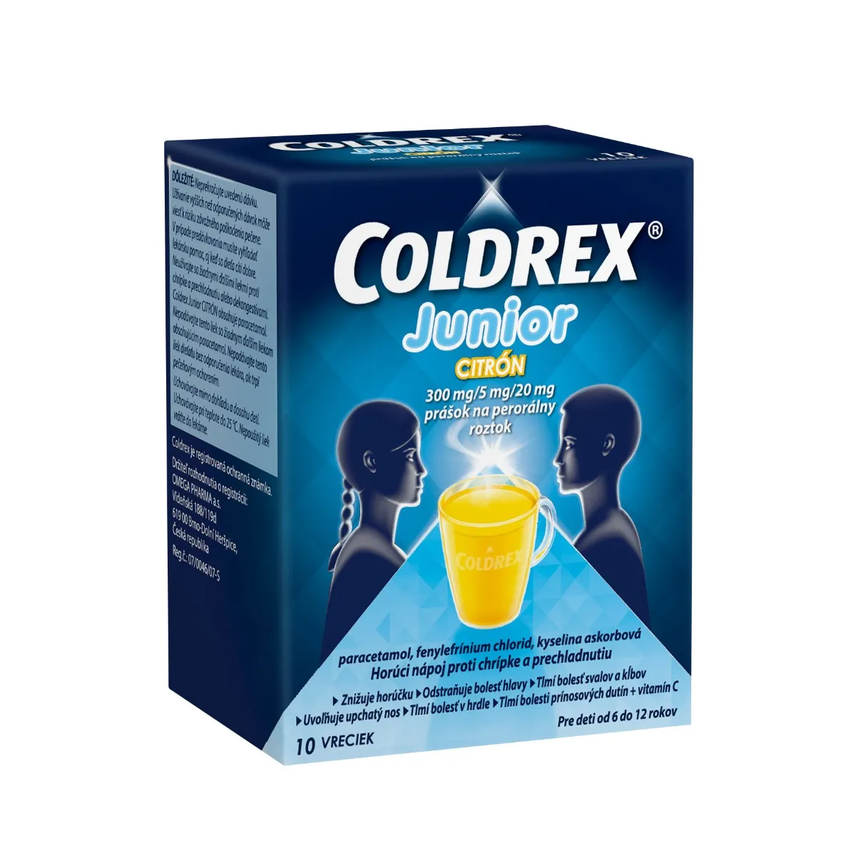 Coldrex Junior Citrón 1×10 ks, vrecká