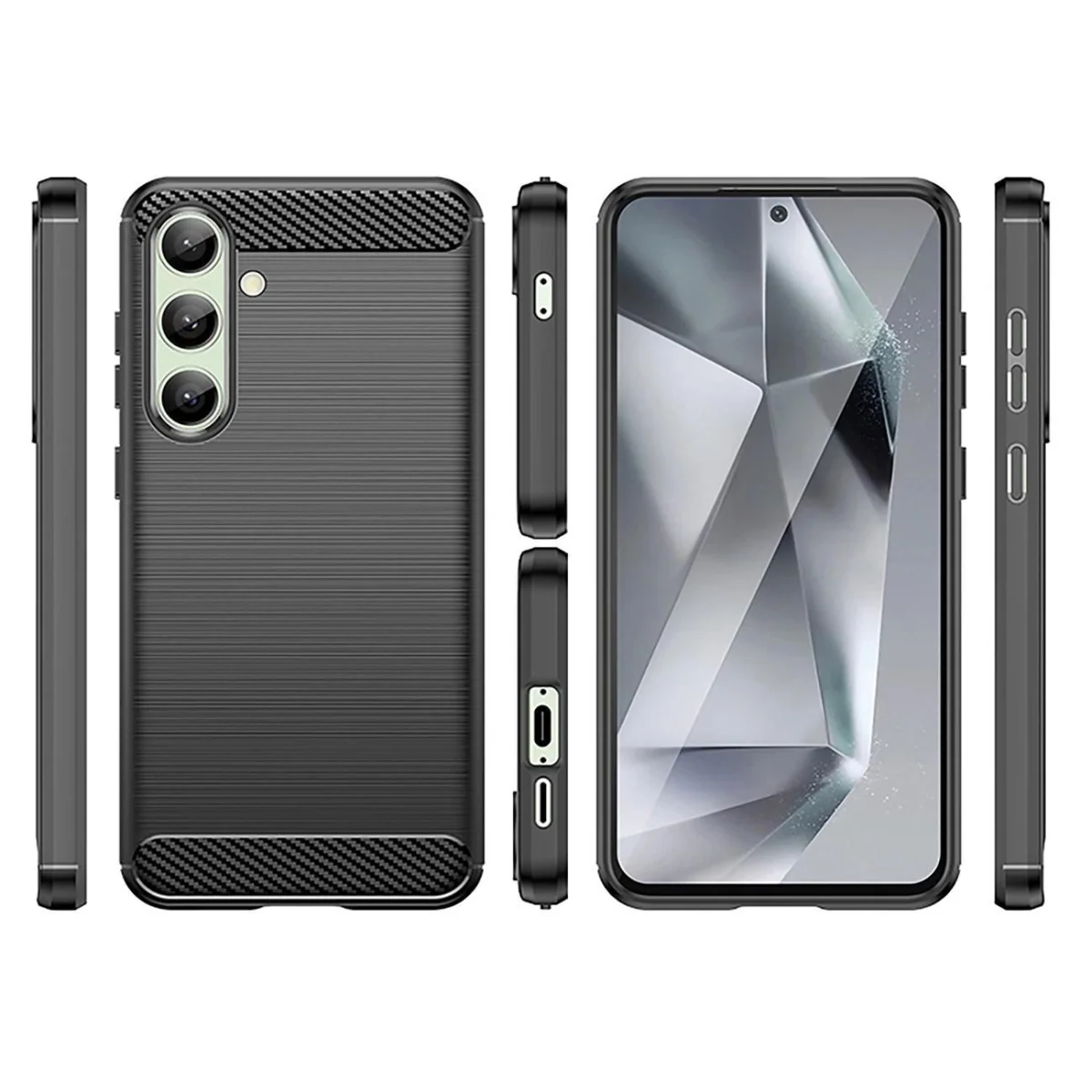 MG Carbon kryt na Samsung Galaxy S24 FE, čierny