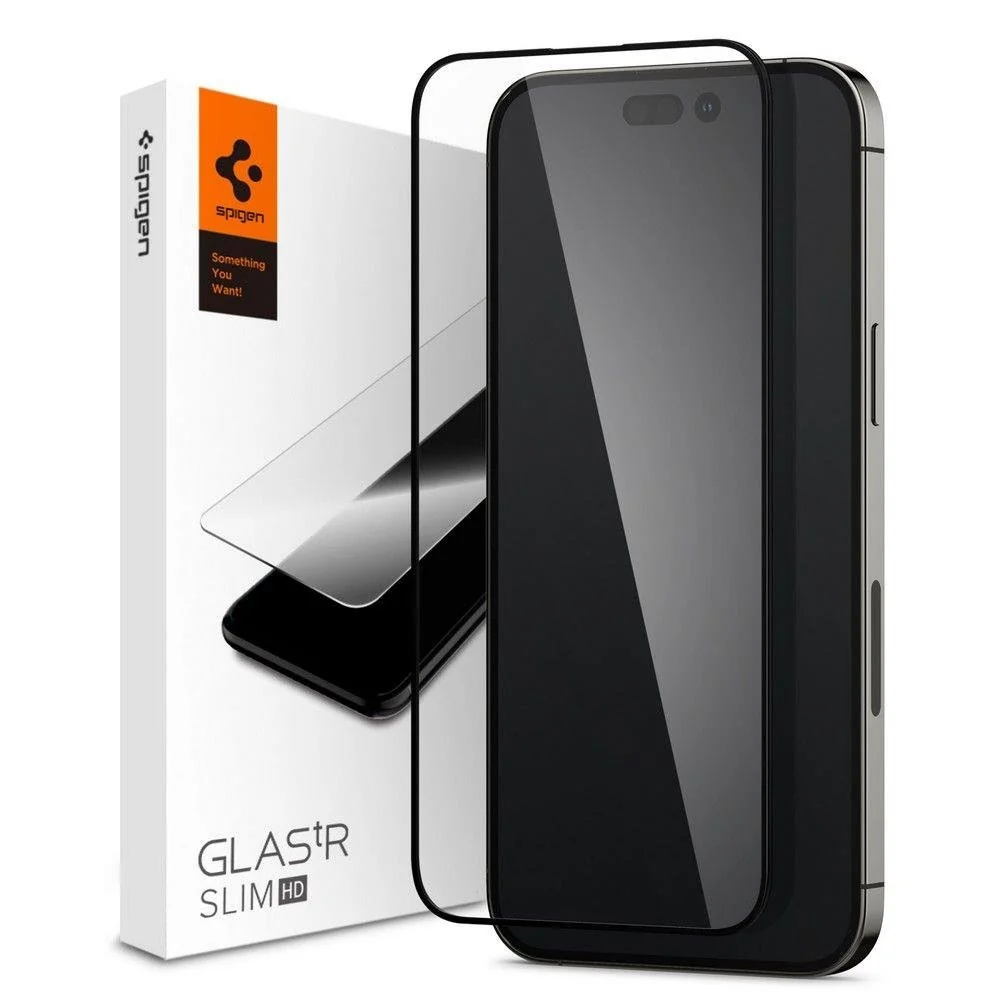 Spigen Glas.Tr Slim Full Cover ochranné sklo na iPhone 14 Pro Max, čierne rne