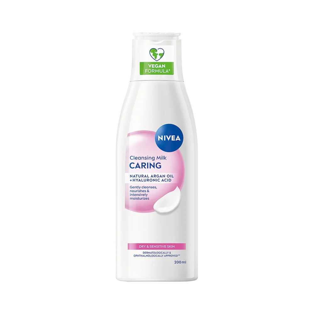 Nivea Ošetrujúce čistiace pleťové mlieko pre suchú a citlivú pleť 200 ml