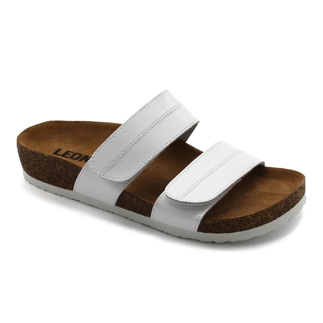 Leon 4000 Dámska zdravotná celokožená obuv s prackou 38 - 24,5cm, biela, 2,0 cm