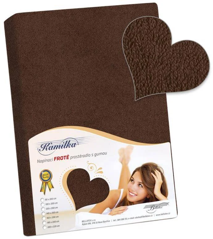 Froté prestieradlo 120x200 018 tm. hnedá K10 1×1 ks, posteľná plachta