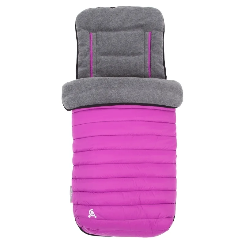 CuddleCo Comfi-Snug, Detský fusak páperový, 90x44cm, šedá/ružová