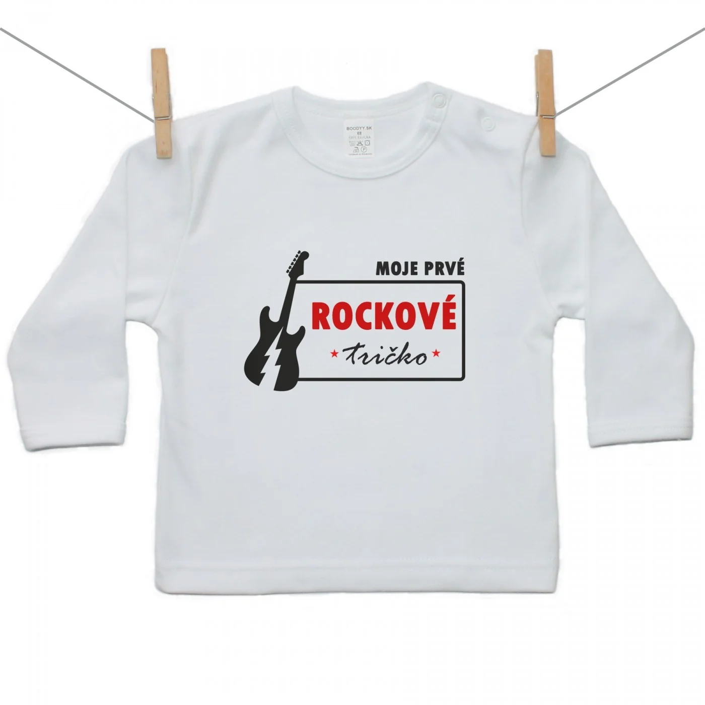 Boodyy Tričko s dlhým rukávom Moje prvé rockové tričko Veľkosť: 80