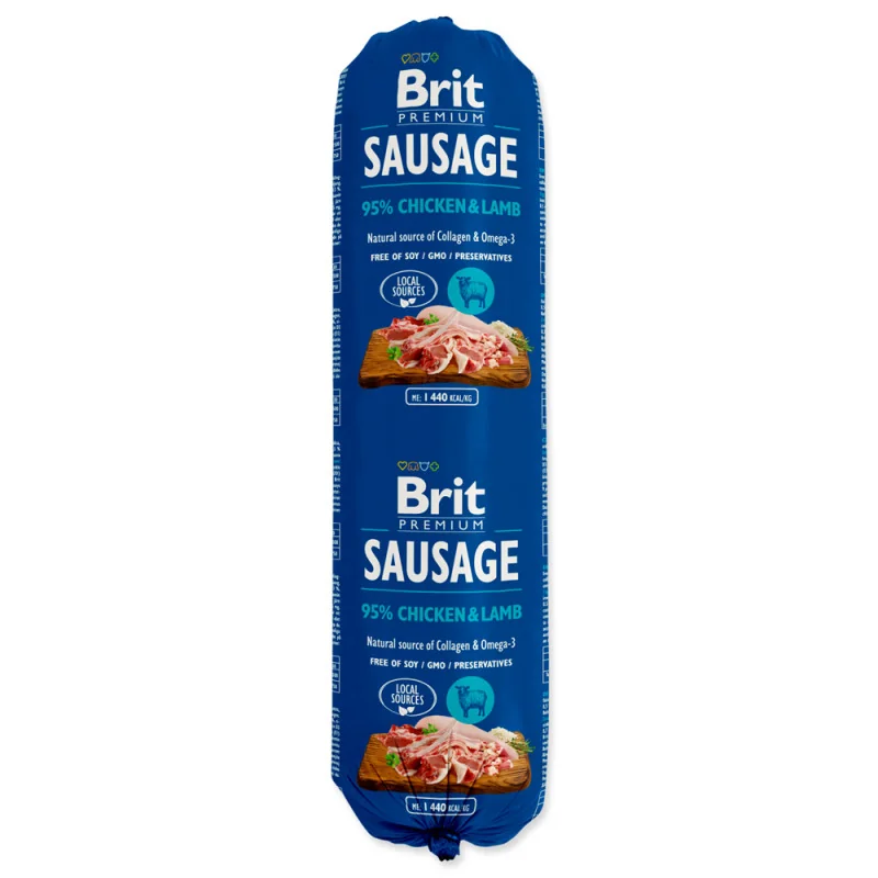 Brit Sausage Chicken& Lamb 800g 1×800 g, saláma pre psy
