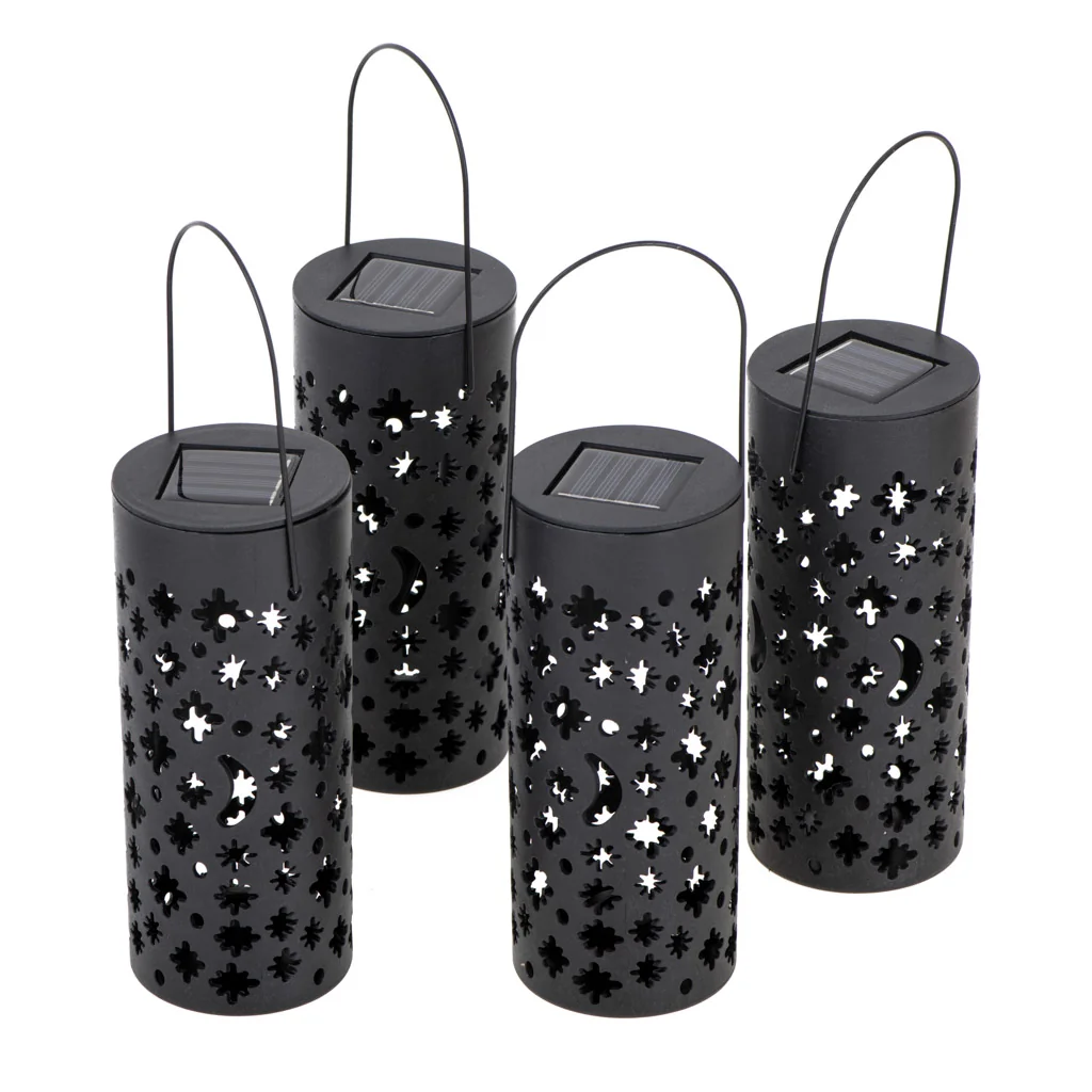 Solárne záhradné LED lampy, osvetlenie – zapichovacie, 4 ks (LED, súmrakový senzor)