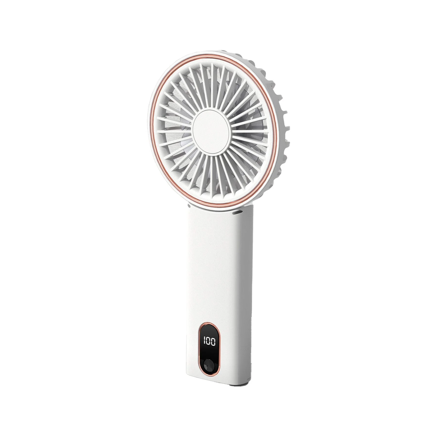 Prenosný ventilátor s displejom, biely