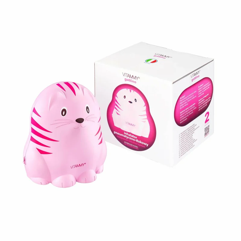 VITAMMY Gattino A1503 detský inhalátor, ružový