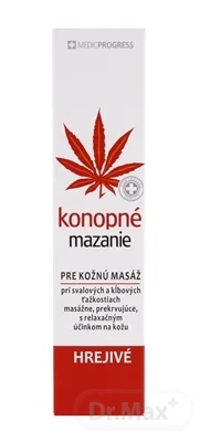 Konopné mazanie hrejivé 1×100 ml, masážny prípravok